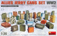 MiniArt Modelbouwpakket Militaire voertuigen - 35587 Allies jerry cans set WWII Plastic - 1:35 - Modelbouw