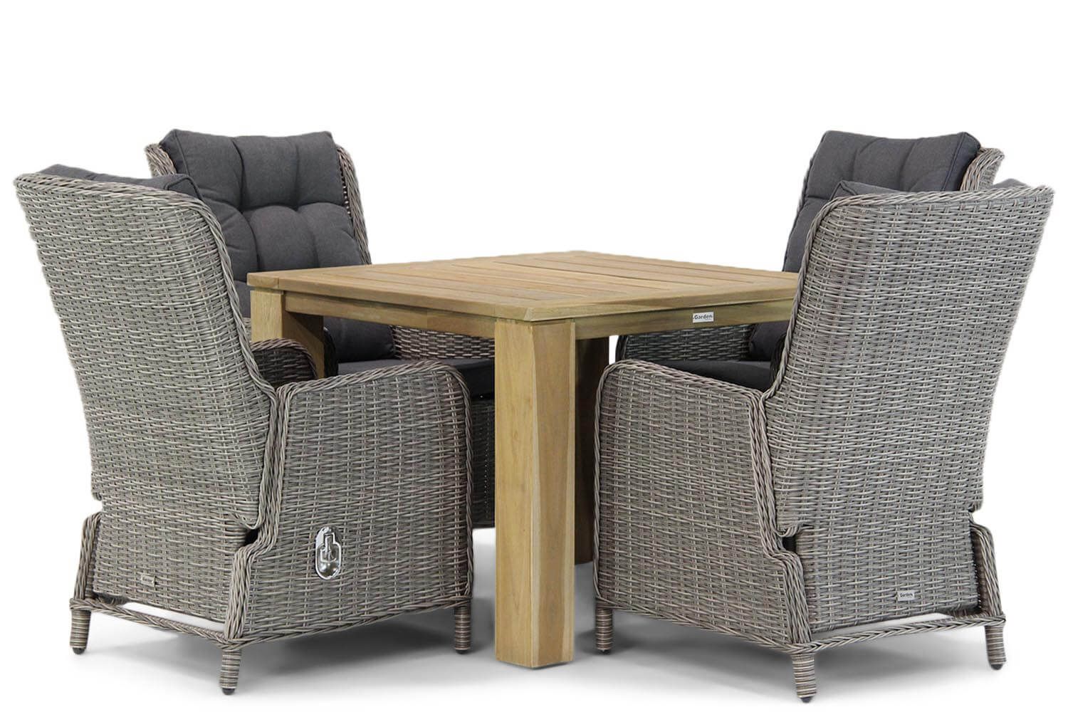 Garden Collections Kingston/Brighton 100 cm dining tuinset 5-delig - 7423601422461