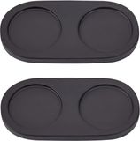 Plateau pour salière et poivrière - Repose-poivrière en bois - Protection de table à manger - Accessoires pour salière et poivrière - Rangement de cuisine - Artisanat de décoration intérieure - Noir - 149 x 75 cm