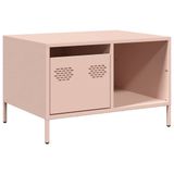 VidaXL Salontafel Roze 68,5x50x43,5 cm Koudgewalst Staal