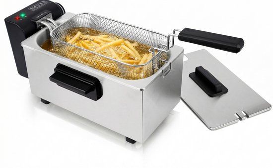 Emerio Frituurpan 3 Liter - Friteuse - Regelbare Thermostaat - Koude Zone - DF-132653 RVS