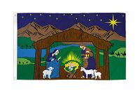 AZ FLAG Vlag Kerststal 150x90 cm Polyester 100D