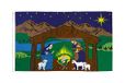 AZ FLAG Vlag Kerststal 150x90 cm Polyester 100D