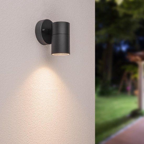 HOFTRONIC Mason LED Wandlamp Zwart IP44 4000K Neutraal Wit Dimbaar