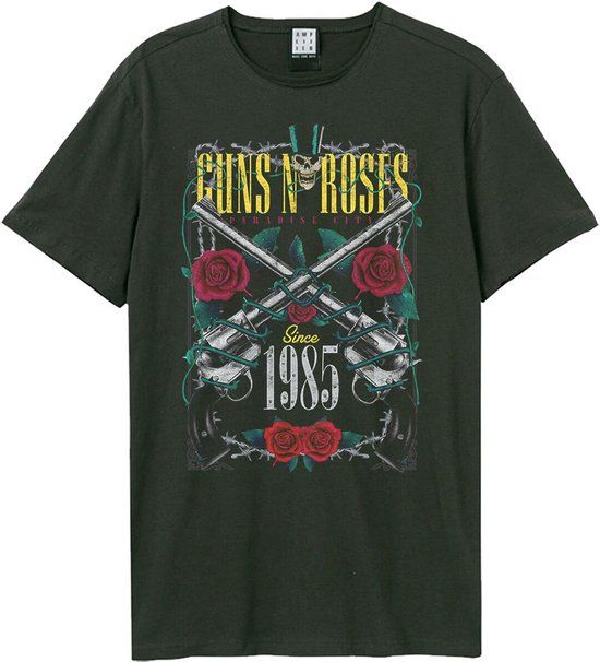 Guns N' Roses Amplified Collection - LA Big Guns Heren T-shirt - houtskool - S