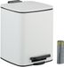 Relaxdays badkamer prullenbak - 6 l - softclose - met 25 vuilniszakken - wit