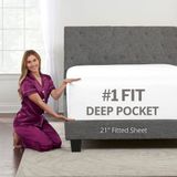 DeaLuxe Kingsize Hoeslaken met Diepe Hoeken - Kingsize 43-53 cm