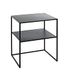 HAKU Bijzettafel zwart metaal salontafel klein - Maat: B 50 cm x H 60 cm x D 40 cm, Stijl: Modern