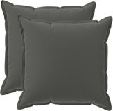 vidaXL - Kussensloop - 2 stuks - HOUTEN - Antraciet - 55 x 55 cm - Polyester
