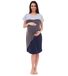 neun 9 monate Nine Months Robe de grossesse asymétrique pour femme 32879759 gris/bleu