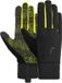 Reusch Gants de ski Liam Unisexe Noir Jaune Fluo Polyester Doublé Imperméable Taille 9