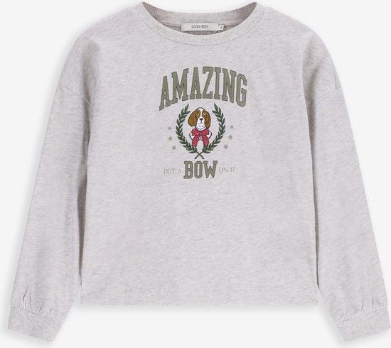 Sissy-Boy Grijze longsleeve met print