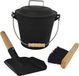 Relaxdays Asemmer - 4,5 liter - met stoffer en blik