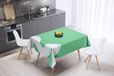 Bonamaison Tafelkleed, Anti-Mold, Sneldrogend, Waterdicht, 100% Polyester Tafellaken, Petroleum Groen, Wit, 140 x 140 Cm