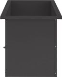 vidaXL Plantenbak met led 2 st zwart 40 x 60 x 40 cm staal