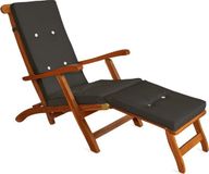 Detex Ligstoelkussen - Waterbestendig 173x43cm - Antraciet