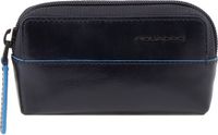 PIQUADRO Blue Square Key Case With Two Rings Blu Donkerblauw