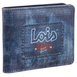 Lois - Portemonnee, portemonnee voor tieners en compacte herenportemonnee met meerdere vakken en modern design voor elke dag, ideaal voor tieners en volwassenen, blauw, Casual