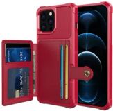 Selected by GSMpunt.nl Apple iPhone 13 Pro Max Portemonnee Hoesje Geschikt voor Apple iPhone 13 Pro Max - Back Cover met Pasjeshouder - Telefoonhoesje voor Pinpas - Kaarthouder op Achterkant - Case met Magneet Rood