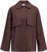 Object Korte Trenchcoat Vrouwen Maat 42 Seal Brown Katoen