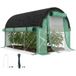 Serre tunnel 3 x 2 x 2 m avec filet d'ombrage, parois latérales enroulables, bâche plastique, armature en acier, vert