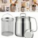 Friteuse à huile Inox - Panier à friture et passoire - Grand bac de récupération pour graisse de friture (2 litres) - Convient pour cuisine, cuisson et camping - Compatible lave-vaisselle