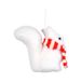 AUTOUR DE MINUIT Polyfoam eekhoorn 10,5 x 5,5 x 11,5 cm, wit, met witte en rode sjaal