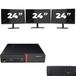Lenovo ThinkCentre M700 USFF - Intel Core i5-6ème Génération - 8Go RAM - 256Go SSD - Windows 11 + 3x 24 pouces Moniteur