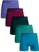 Muchachomalo Boxershort Heren – 5 Pack – Blauw/Groen – Effen – 95% Katoen/5% Elastaan – Maat XL
