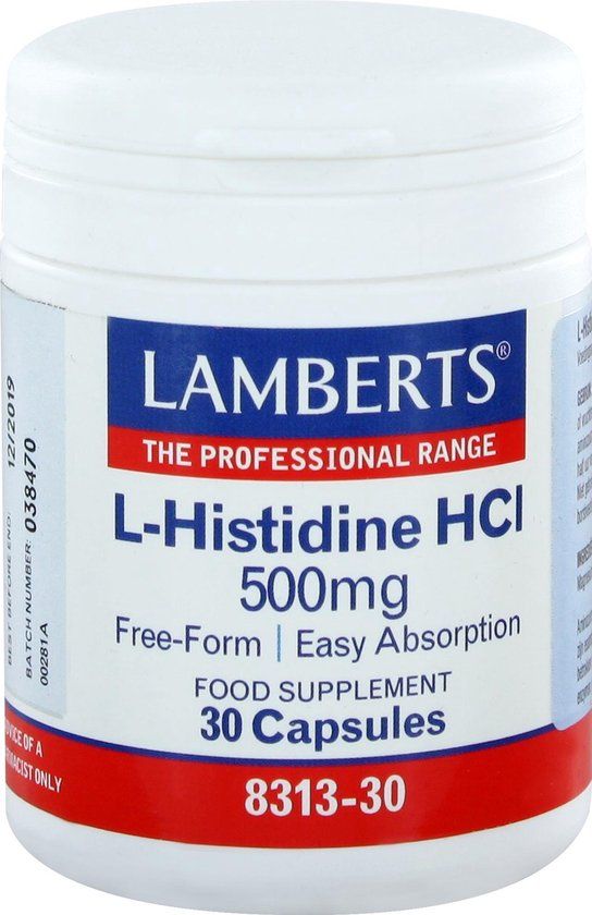 Lamberts L-Histidine 500mg 30 Capsules