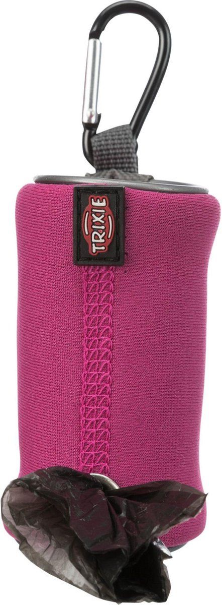 TRIXIE Zakjesdispenser neopreen | 1 rol à 20 zakjes - roze
