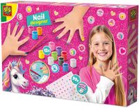 SES Creative Unicorn Nagel Ontwerper Knutselen Meisjes Nagellak en Glitterstenen Vanaf 6 jaar