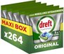 Dreft Platinum All In One Vaatwastabletten - Original - 4 x 66 stuks
