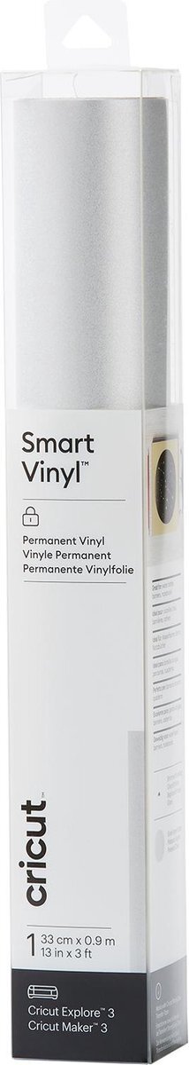 CRICUT Vinyl Folie - Smart Vinyl - Permanent -33 x 91cm- Glanzend Zilver