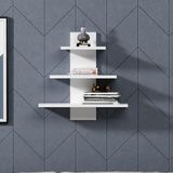 Stijlvolle wandplank, wit, 59,6 x 19,4 x 59,6 cm, 100% melamine gecoat deeltjesbord, 18 mm dik, veelzijdige opbergoplossing voor thuis en op kantoor