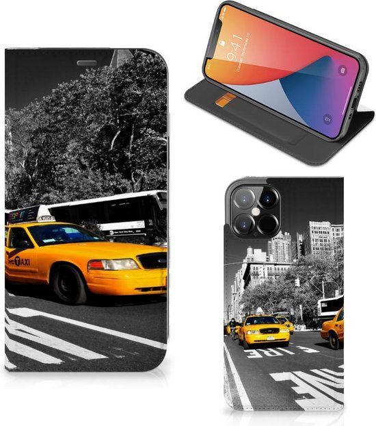 B2Ctelecom iPhone 12 Pro Max Case - Book Case - New York City - Kunstleer