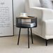 en.casa Bijzettafel Bjørnsund rond 45xØ34 cm houtkleurig en zwart