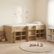 vidaXL Loft Bed Frame met Kast 3 st Artisanaal eiken Bewerkt hout