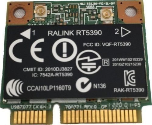 ABM Business Media Hewlett-Packard (HP) 670691-001 - Ralink RT5390 Ripple3 WiFi PCI-E Halfhoogte draadloze kaart 2.4Ghz; IEEE 802.11 b/g/n