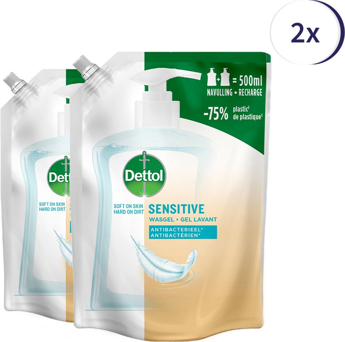 Dettol Refill Sensitive 500ML x 2 - 8710552309835