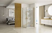 Rea Hugo Double Brush Gold 90x90 cm Douchecabine Vierkant