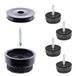 WAGNER QuickClick® Viltglijders Meubelglijders I set van 4 om vast te schroeven I 4x basisdeel+schroef+glijderinzet verwisselbaar - vilt robuust NATURAL - Ø 17 mm - Made in Germany - 15785000