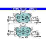 ATE Kit Plaquettes De Frein, Frein À Disque 13.0470-7345.2 Bmw