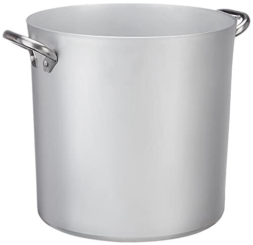 Pentole Agnelli ALMA10330 High Pot met twee handgrepen roestvrij staal, professioneel aluminium 3 millimeter, 21,2 l