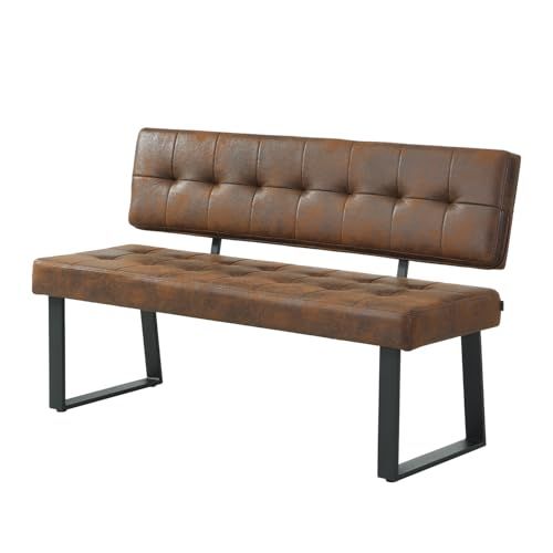 B&D Home Zitbank Sigfrid - Hoekbank eetkamer met rugleuning, 140 cm