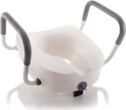 Mopedia Moretti Toiletverhoger met centraal blok - 13 cm met armleuningen - Wit/Grijs