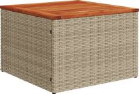 vidaXL Tuinbank - Set - 4 zitplaatsen - Beige en Lichtgrijs - Polyrattan
