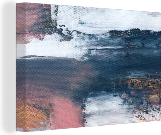 OneMillionCanvasses Canvas schilderij 150x100 cm Abstract Multicolor - Wanddecoratie voor Woonkamer & Slaapkamer