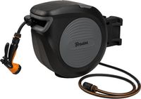 BRADAS Automatische haspel met 1/2" slang, 20 meter, en accessoires, BLACK LINE BR-ECO-W1B20