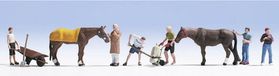 NOCH 15634 H0 En pleine action dans l'étable figurines Peint, Debout